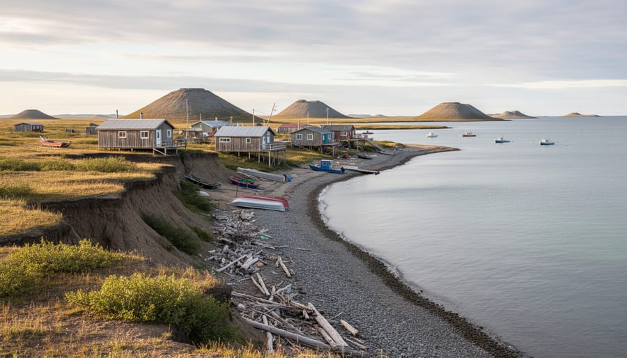 Coastal tundra and Arctic shoreline near Tuktoyaktuk